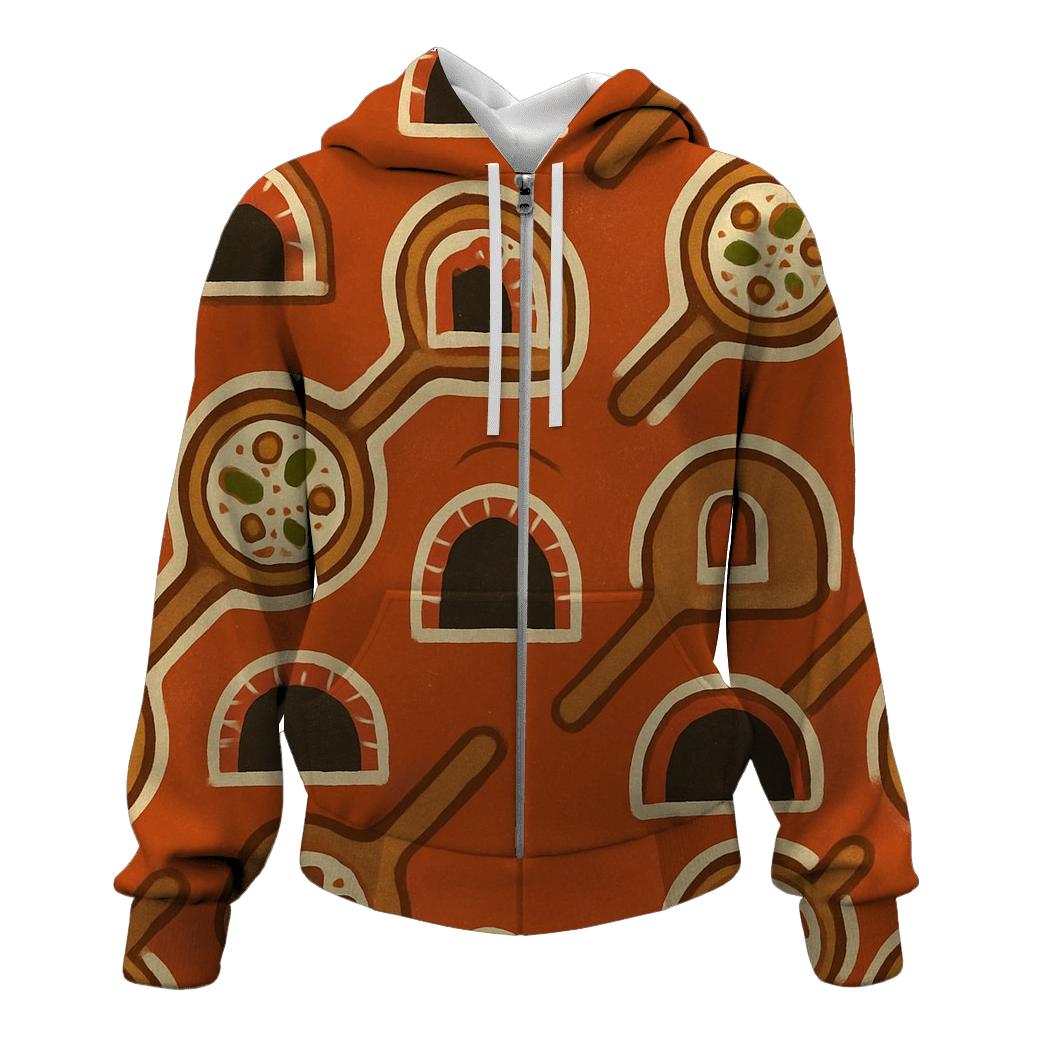 Brick Oven Glow Pizza Peel Lattice designer hoodies