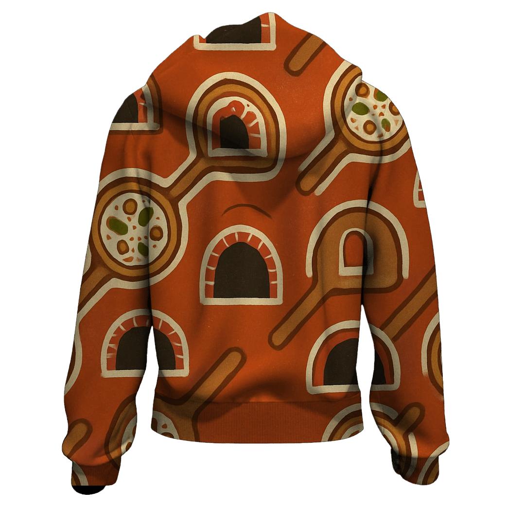 Brick Oven Glow Pizza Peel Lattice designer hoodies
