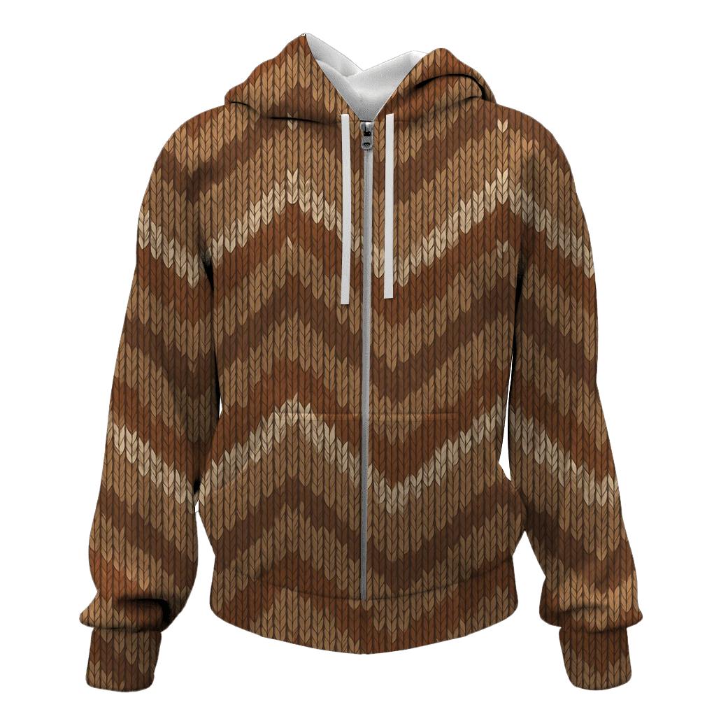 Quill Chevron Knit Illusion pullover hoodies
