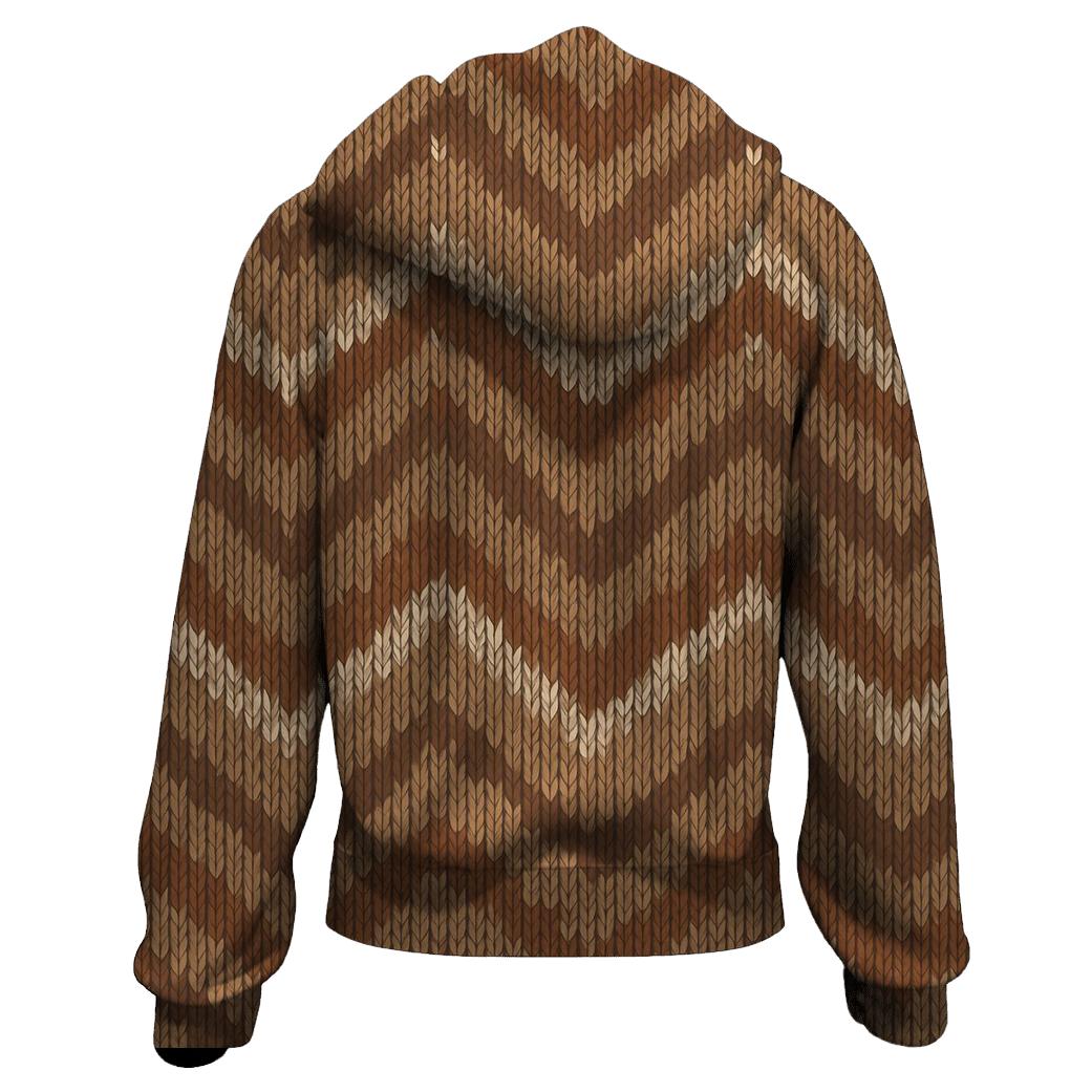 Quill Chevron Knit Illusion pullover hoodies