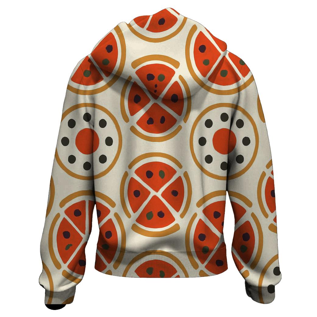 Minimal Slice Wheel And Pepperoni Orbit Grid lightweight hoodies