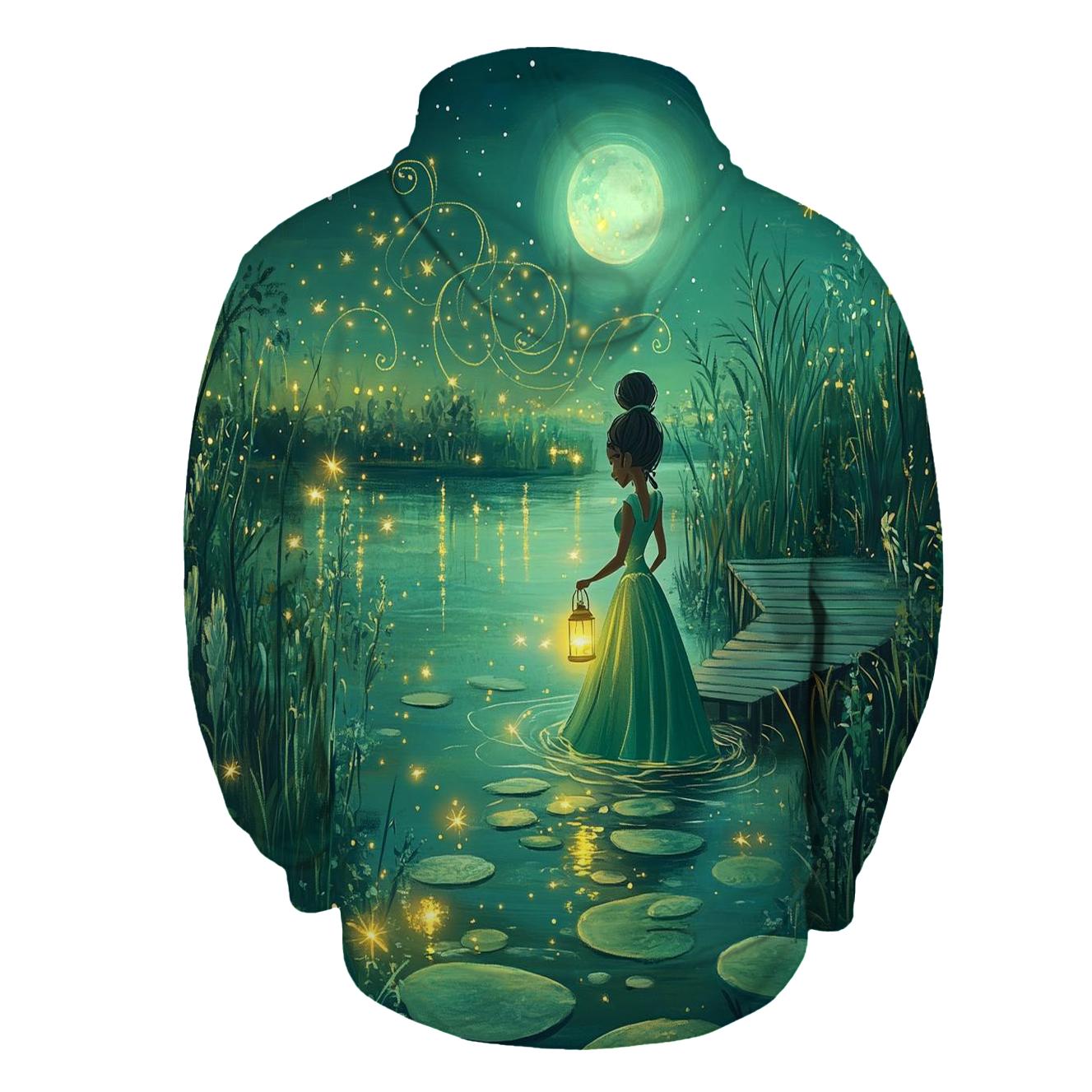 Tiana Firefly Lantern Garden Disney Inspired pullover hoodies