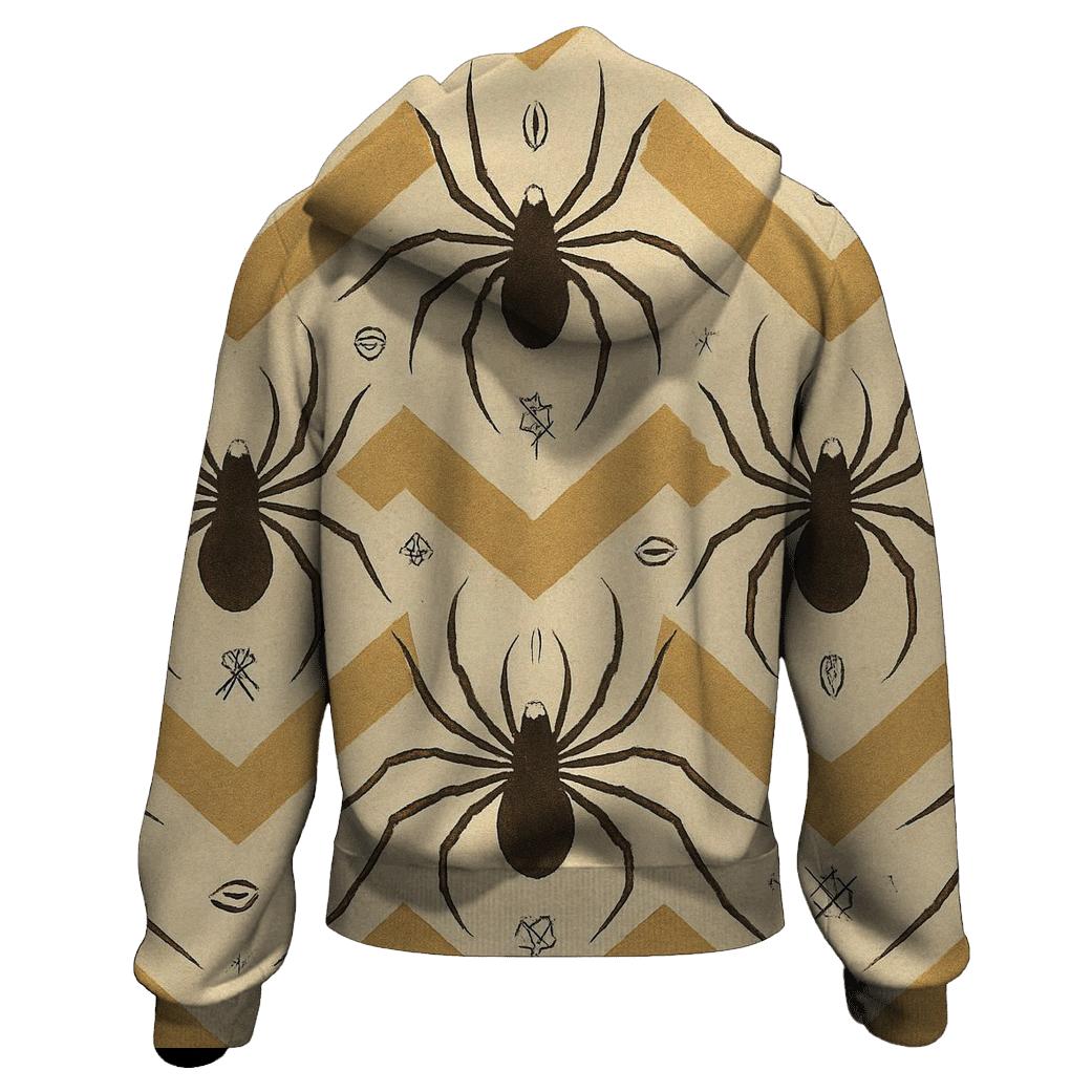 Entomology Chic Spider Silhouette Chevron On Ivory hoodies fashion