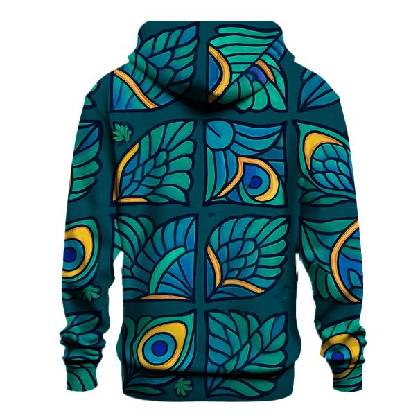 Iridescent Peacock Eye Pinwheel Tiles hoodie designs