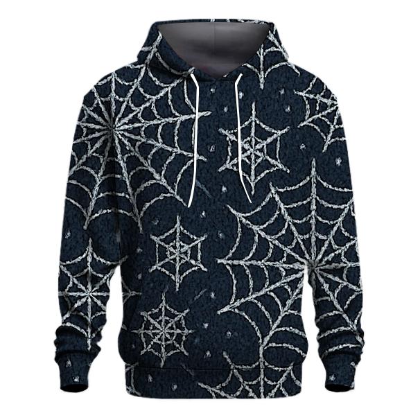 Moonlit Orb Web Knit Grid On Charcoal hoodie styles