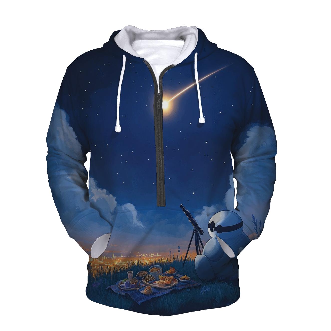Baymax Comet Chasing Picnic Disney Inspired pullover hoodies