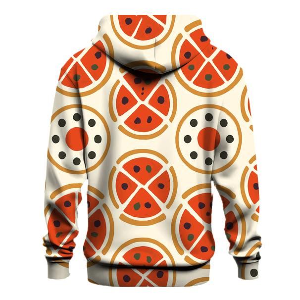 Minimal Slice Wheel And Pepperoni Orbit Grid hoodie trends