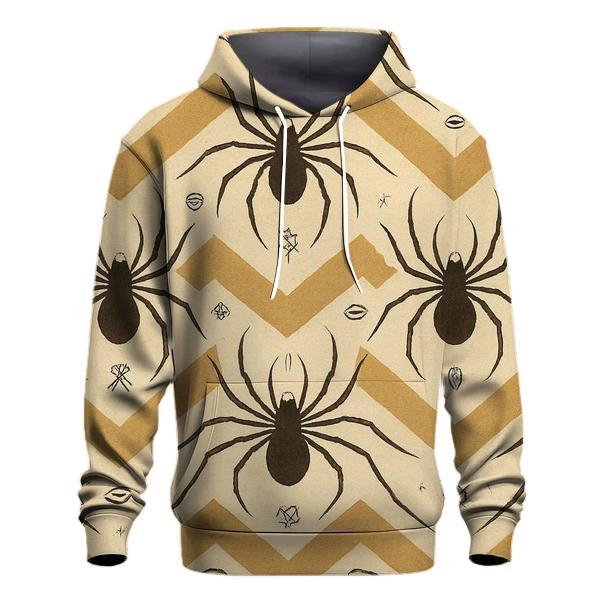 Entomology Chic Spider Silhouette Chevron On Ivory hoodie designs