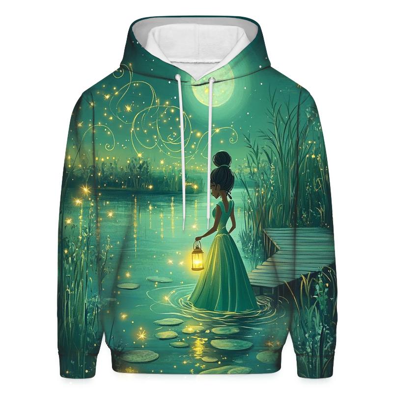 Tiana Firefly Lantern Garden Disney Inspired heavyweight hoodies
