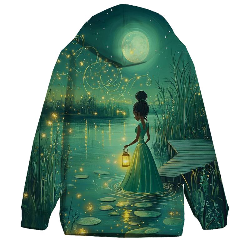 Tiana Firefly Lantern Garden Disney Inspired heavyweight hoodies