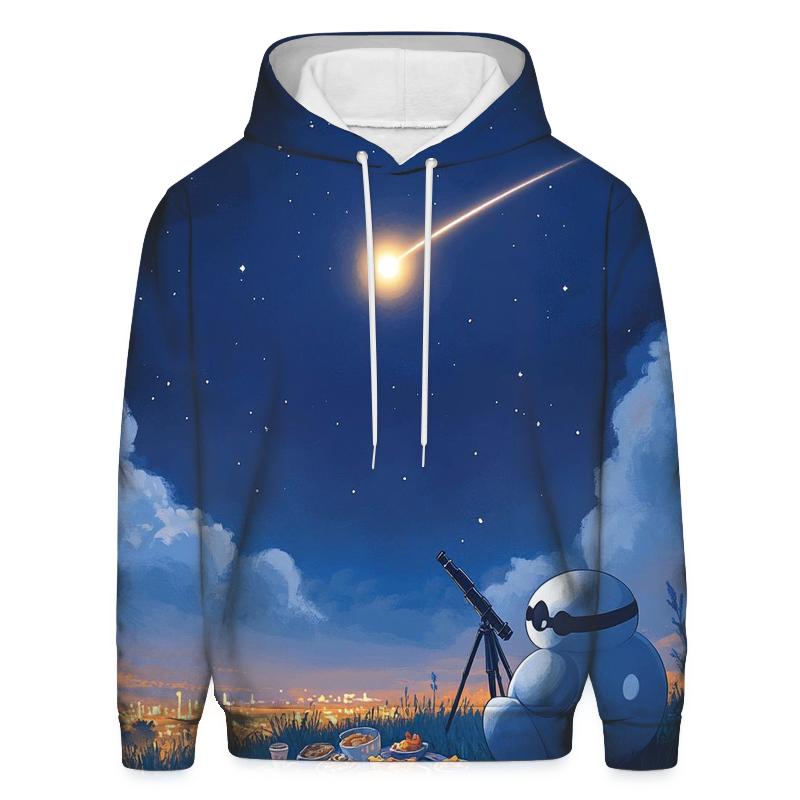 Baymax Comet Chasing Picnic Disney Inspired zip-up hoodies