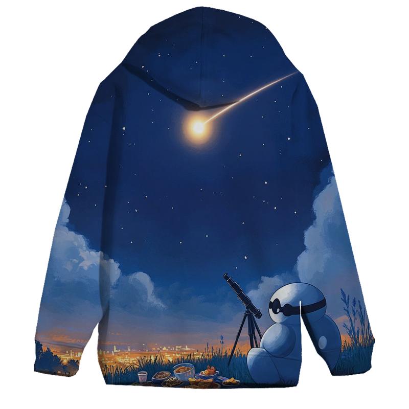 Baymax Comet Chasing Picnic Disney Inspired zip-up hoodies