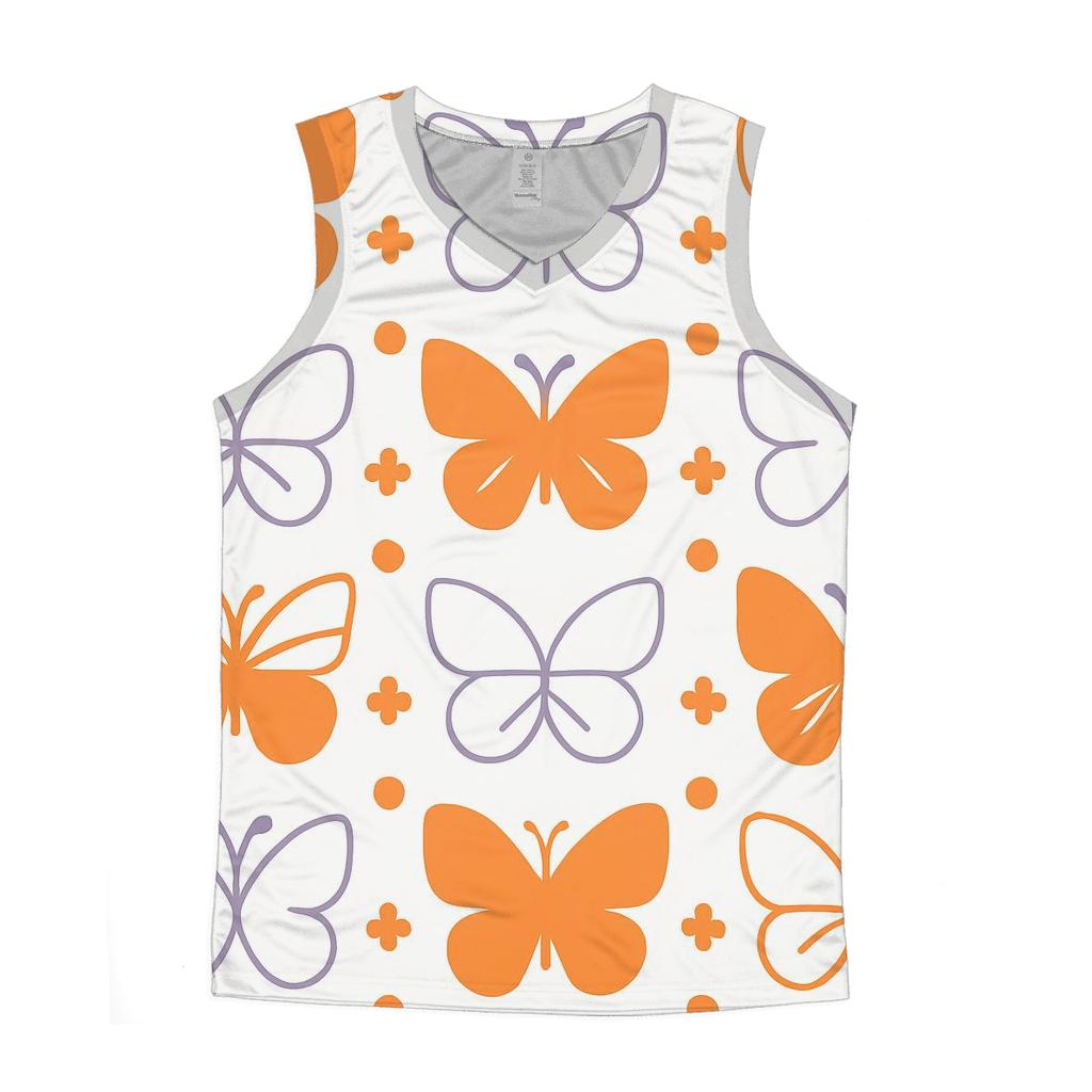 Minimal Wing Silhouette Lattice On White personalized athletic tanks