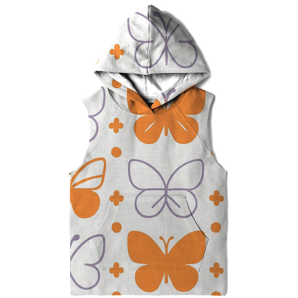 Minimal Wing Silhouette Lattice On White lightweight hoodies