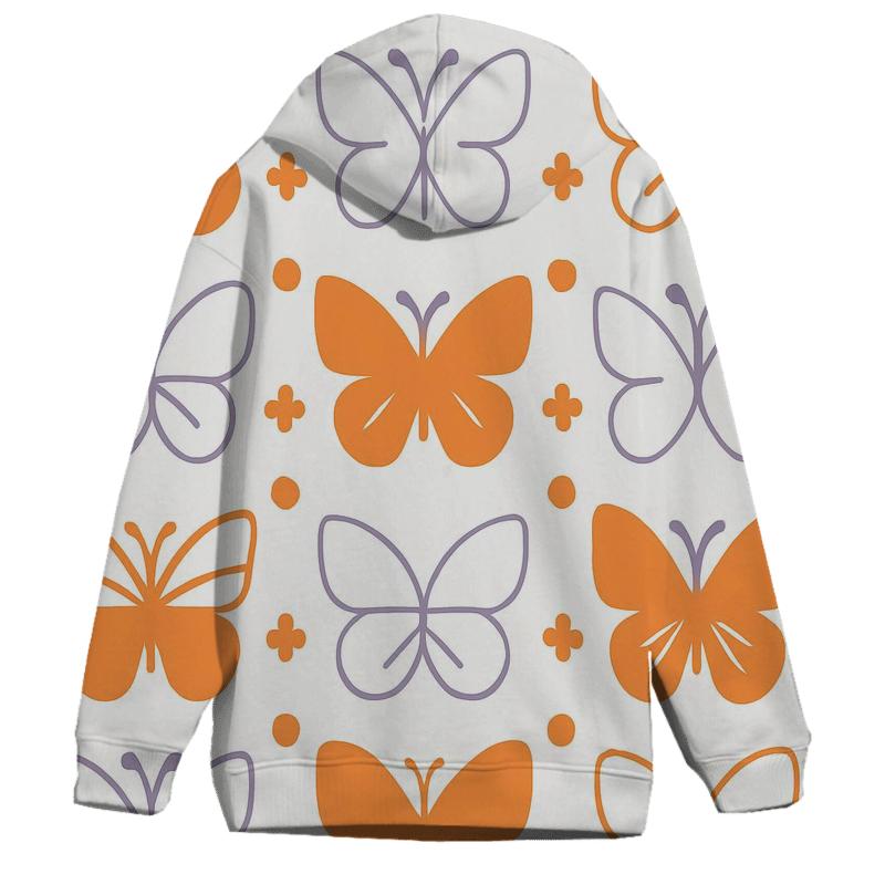 Minimal Wing Silhouette Lattice On White designer hoodies