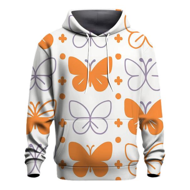 Minimal Wing Silhouette Lattice On White premium hoodies