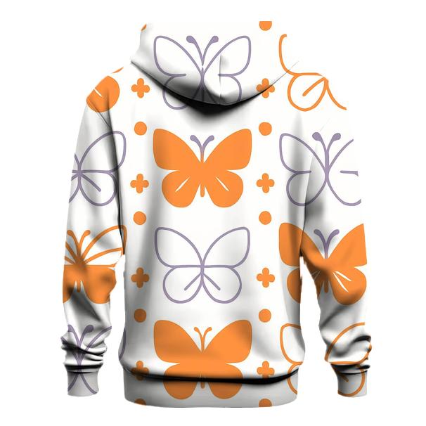 Minimal Wing Silhouette Lattice On White premium hoodies