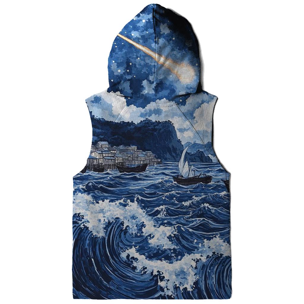 Hokusai Inspired Comet Harbor Storm hoodies fashion