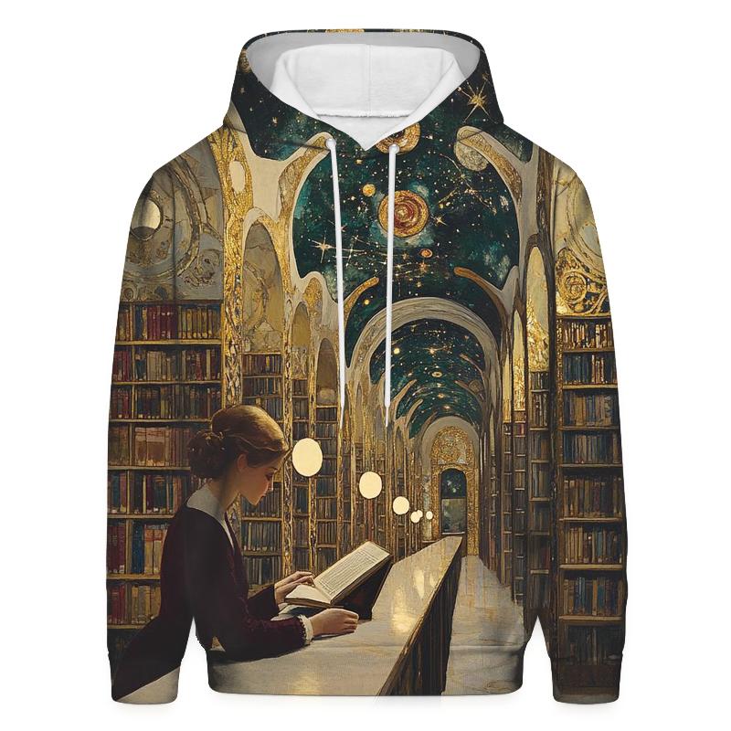 Gustav Klimt Inspired Celestial Library Evening hoodie styles