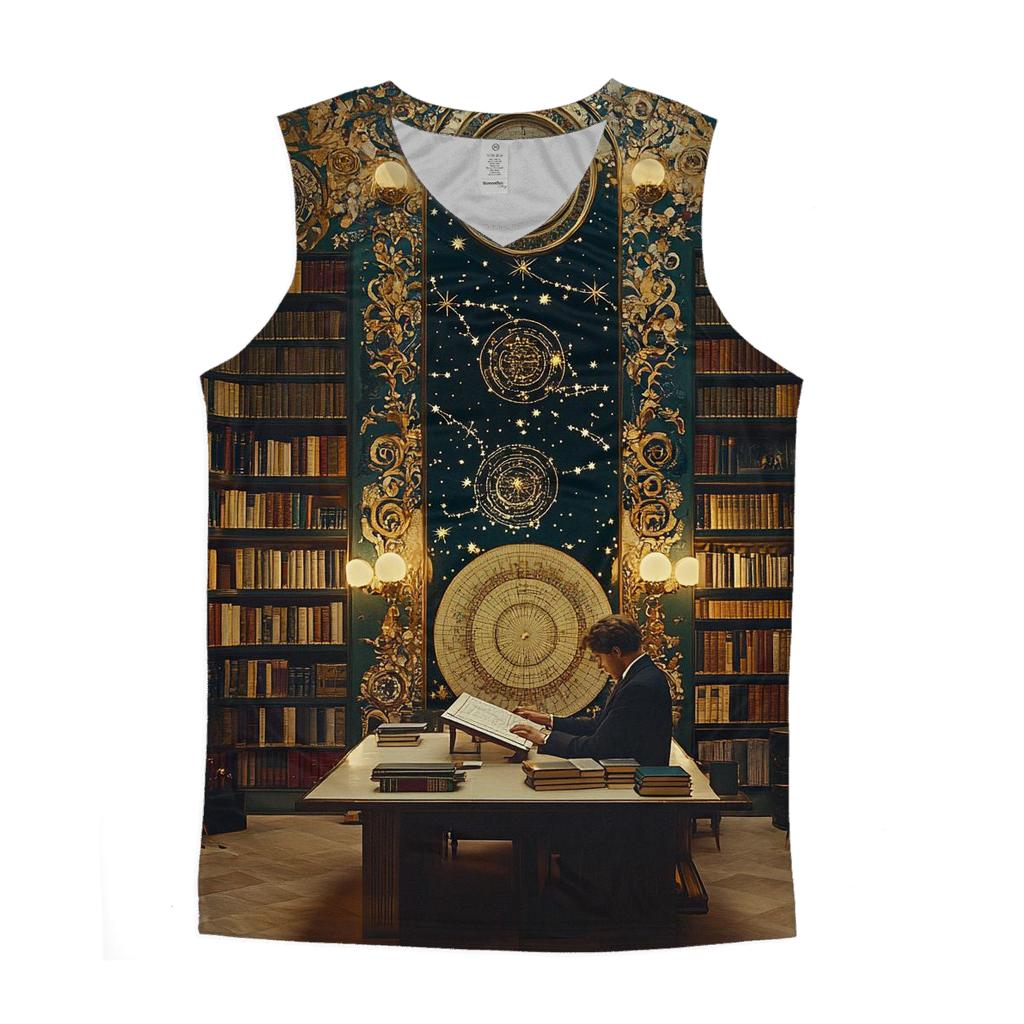 Gustav Klimt Inspired Library Of Celestial Maps designer workout tanks