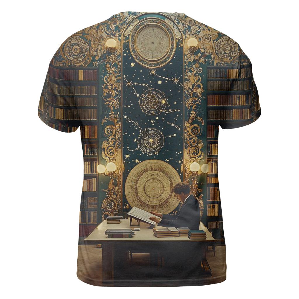 Gustav Klimt Inspired Library Of Celestial Maps trendy printed shirt styles