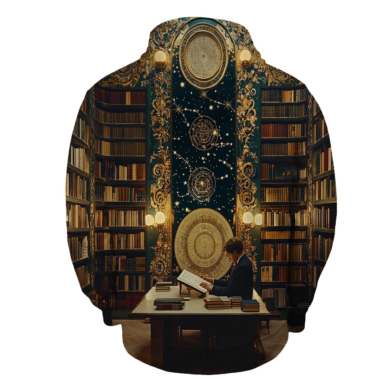 Gustav Klimt Inspired Library Of Celestial Maps premium hoodies