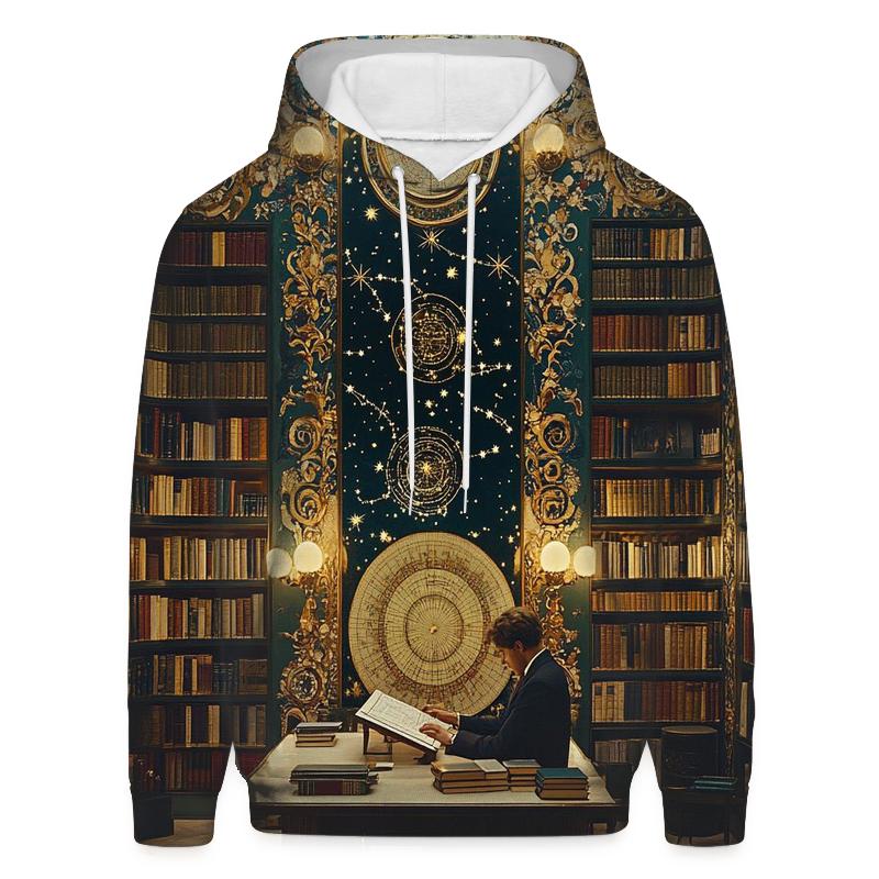 Gustav Klimt Inspired Library Of Celestial Maps heavyweight hoodies