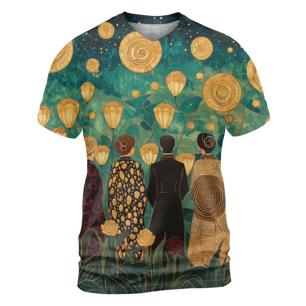 Gustav Klimt Inspired Aurora Garden Festival personalized full print shirts