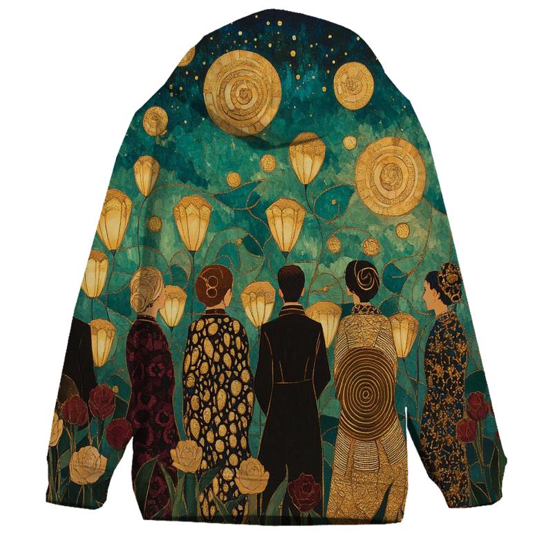 Gustav Klimt Inspired Aurora Garden Festival hoodie trends
