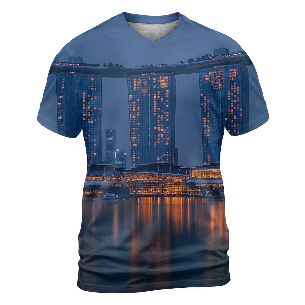 Marina Bay Sands SkyPark - Singapore unique graphic print tees