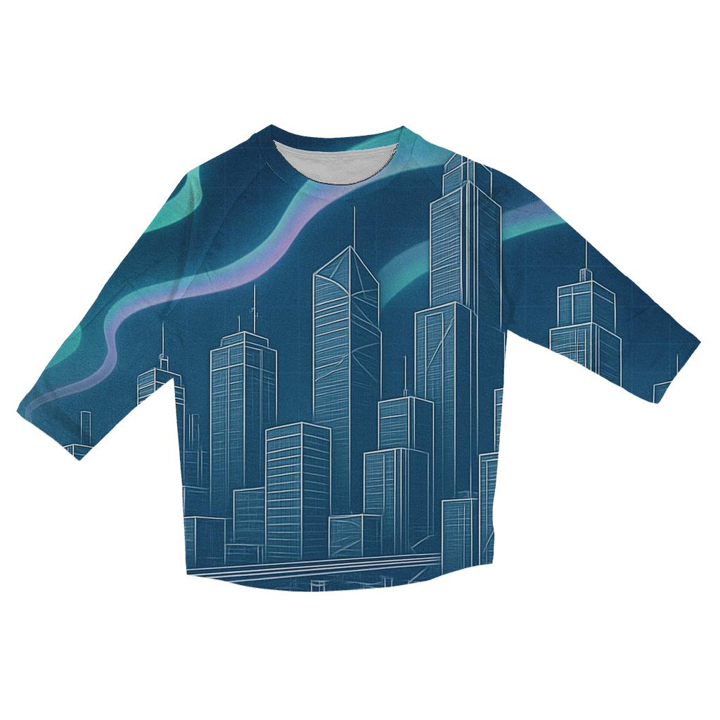 Aurora Blueprint City custom 3/4 sleeve shirts