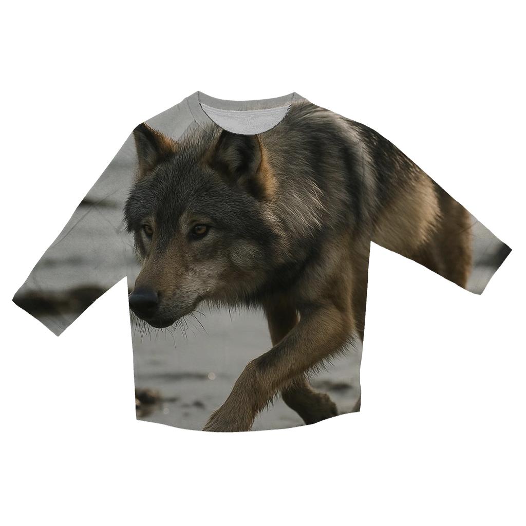 Sea Wolf Tracking Salmon Along Kelp Shore personalized 3/4 sleeve tees