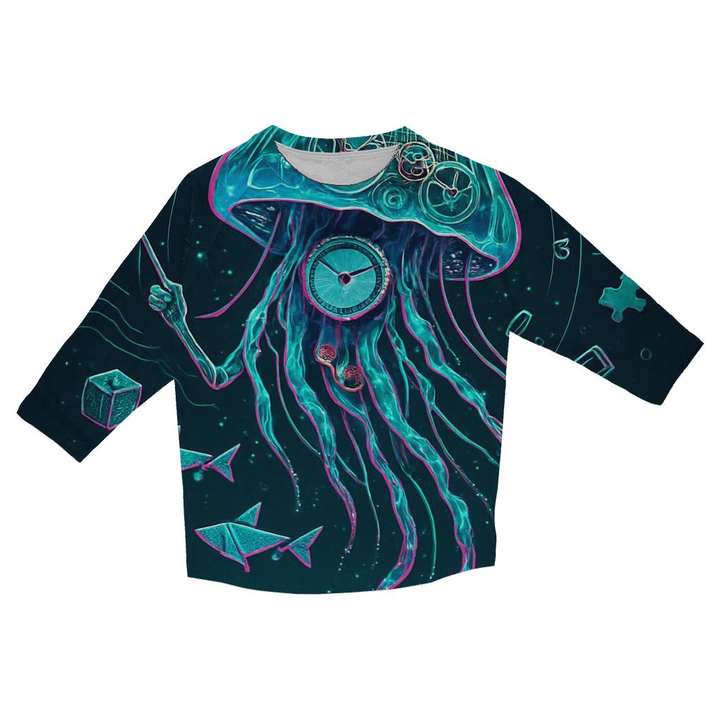 The Clockwork Jellyfish Parade casual three quarter sleeve shirts
