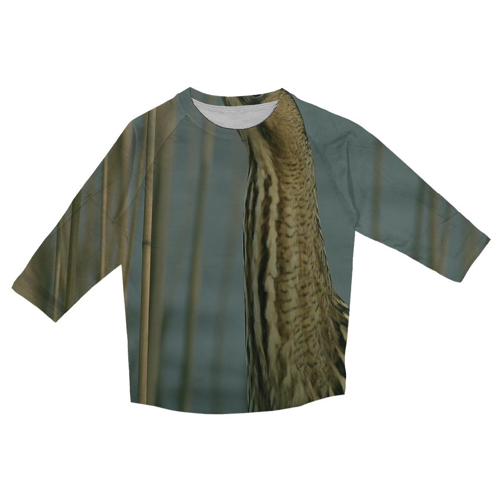Reedbed Stalk Eurasian Bittern trendy 3/4 sleeve tops