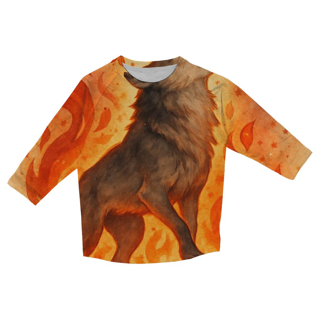 Cinder Bloom Howl Of The Wild Crown fashion 3/4 sleeve shirts