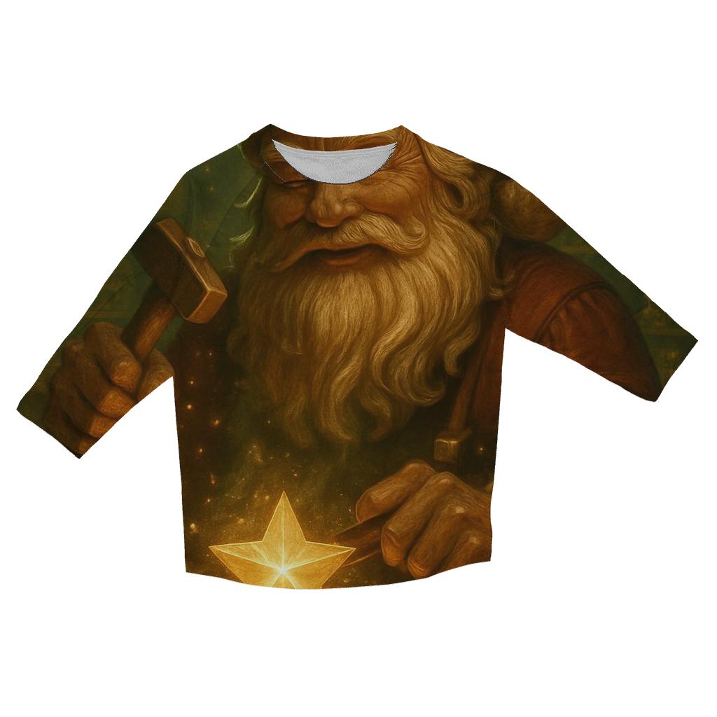 Clockwork Workshop Santa With Starlit Toy Forge casual three quarter sleeve shirts