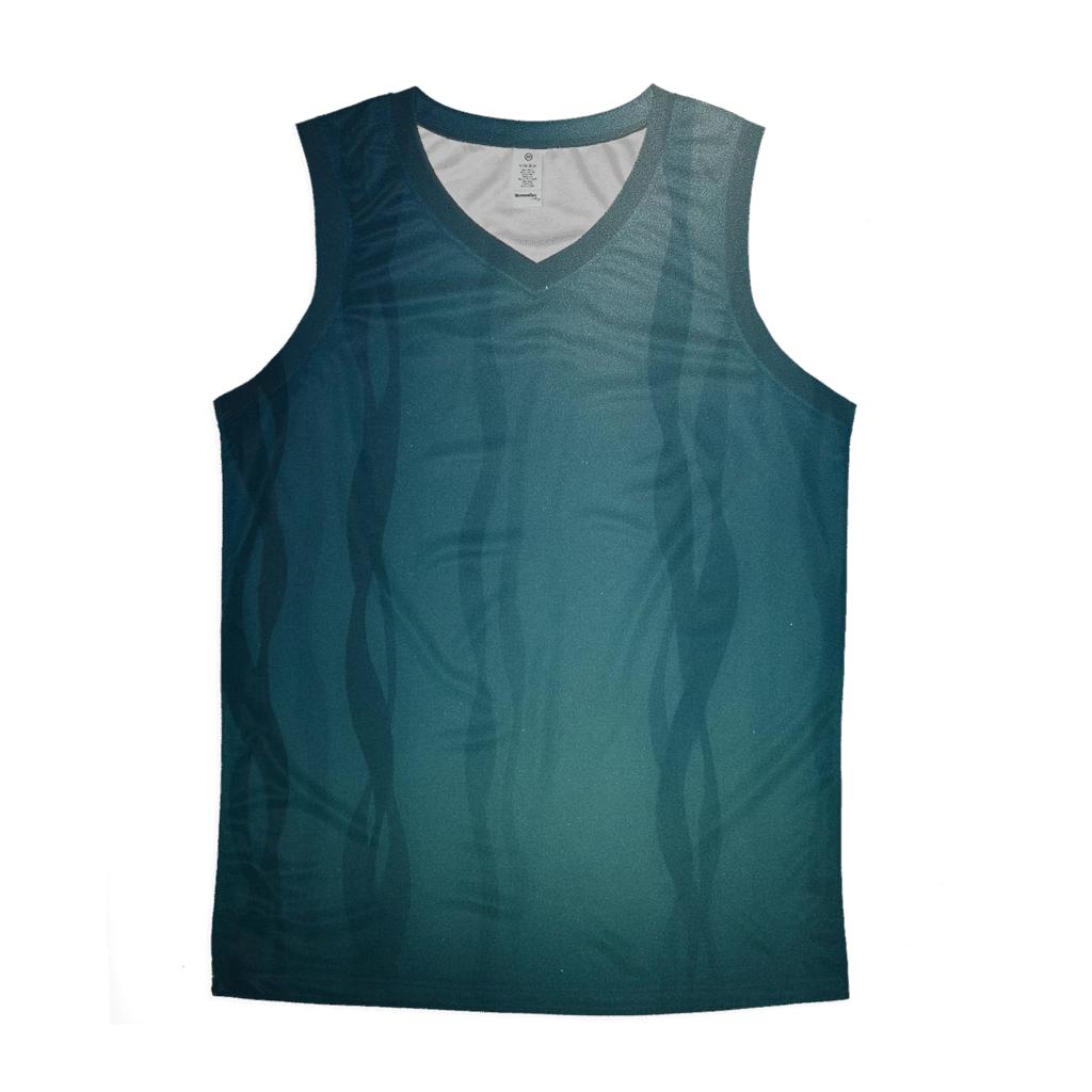 Moonlit Kelp Drift Gradient graphic print tank tops