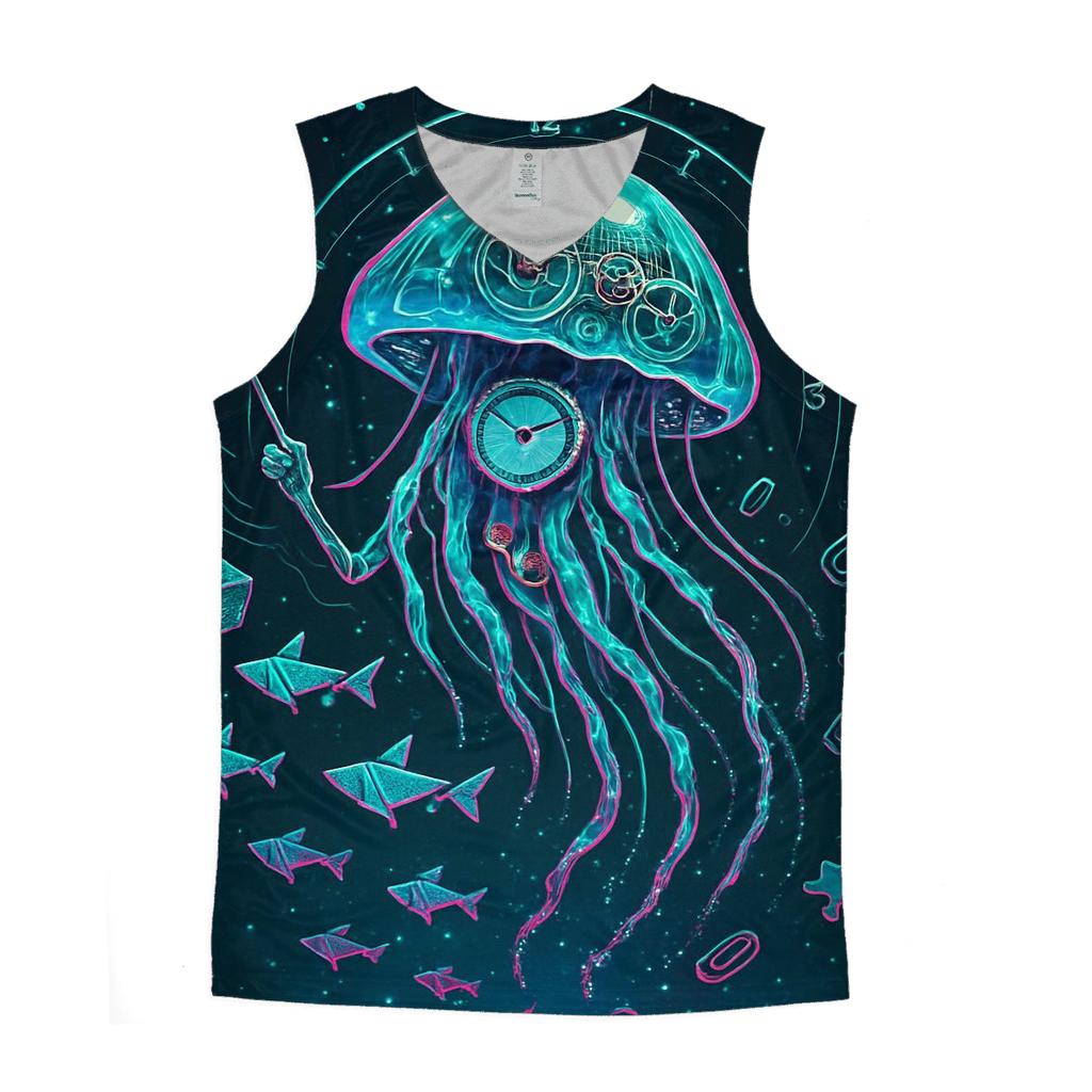 The Clockwork Jellyfish Parade designer workout tanks