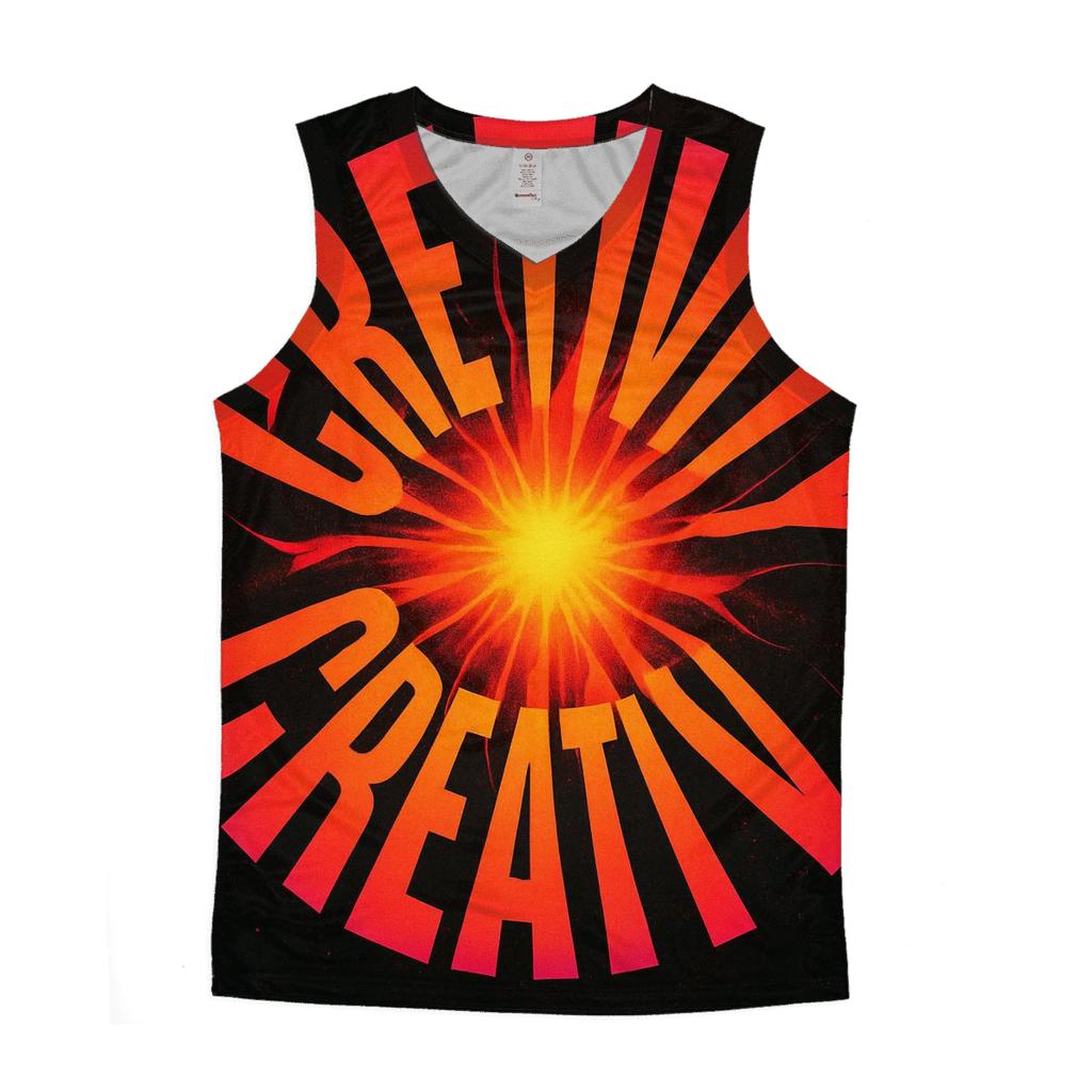 Solar Flare Typography Bloom personalized athletic tanks