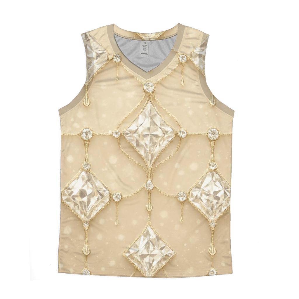 Champagne Crystal Lattice designer workout tanks