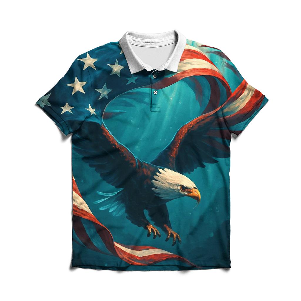 Liberty Reef Flag Surge designer slim fit polos