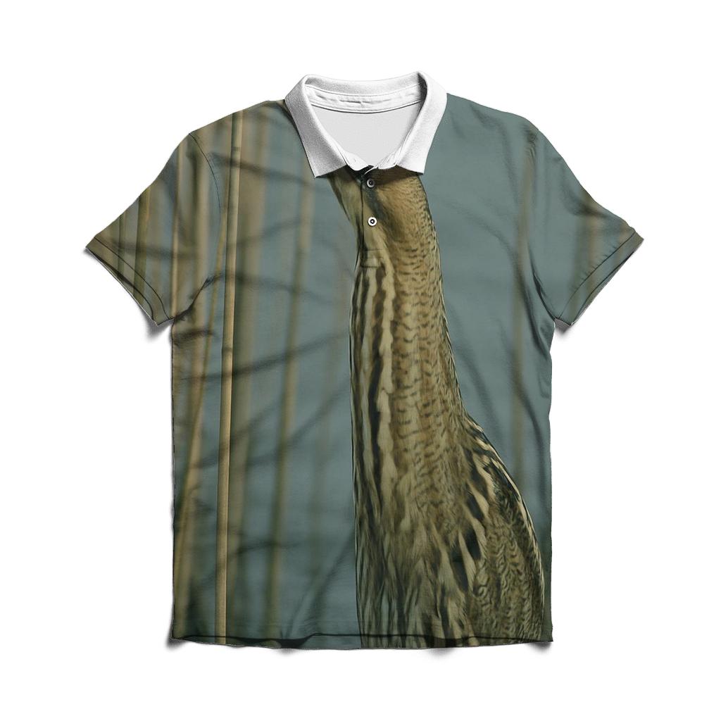 Reedbed Stalk Eurasian Bittern embroidered polo tops