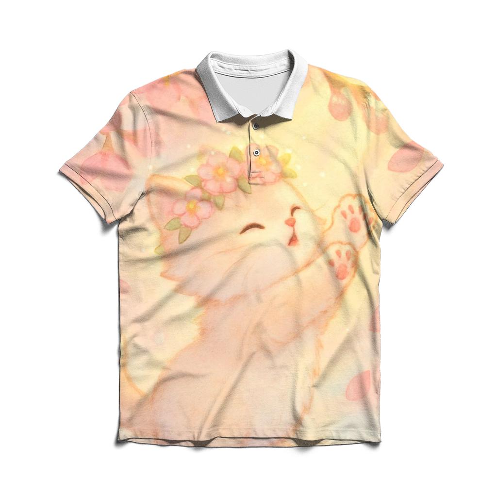 Sunbeam Orchard Cloud Kitten embroidered polo tops