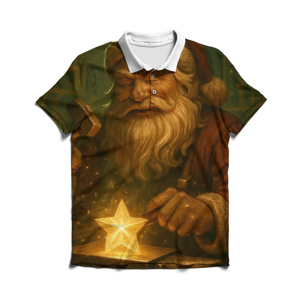 Clockwork Workshop Santa With Starlit Toy Forge designer slim fit polos