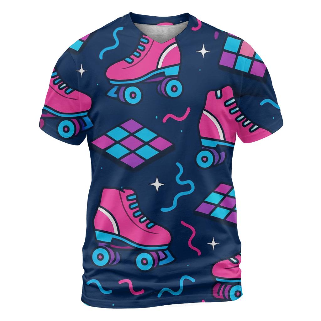 Roller Rink Neon Confetti personalized full print shirts
