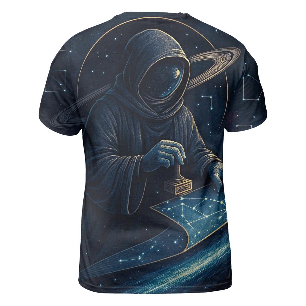 The Comet Librarian Of Midnight Orbit designer pattern shirts