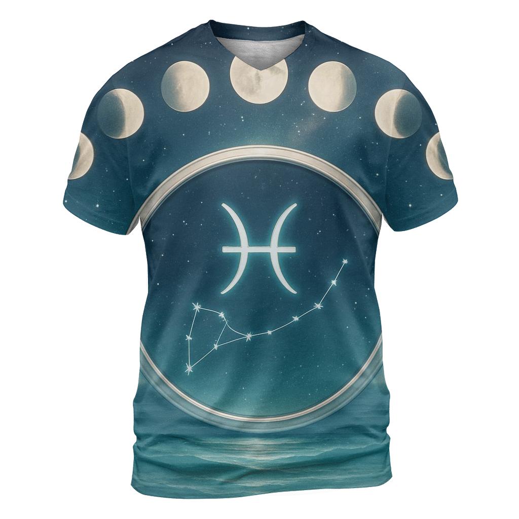 Pisces Moon Tide Mirror Portal custom all-over print shirts