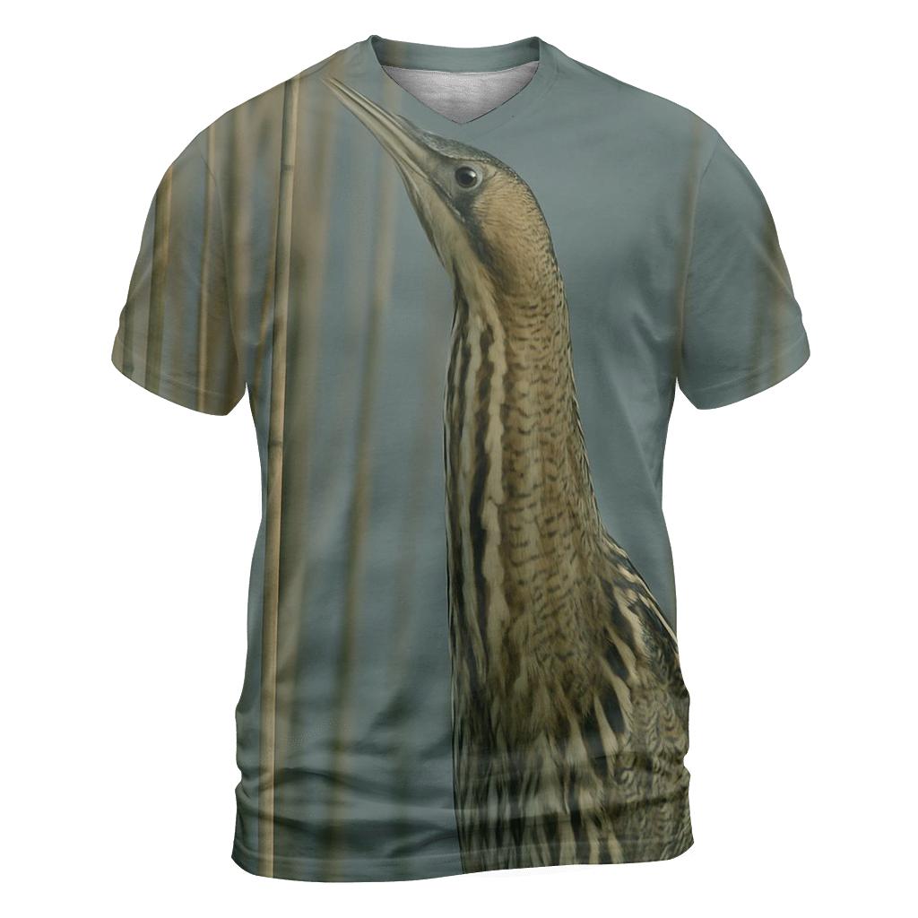Reedbed Stalk Eurasian Bittern designer pattern shirts