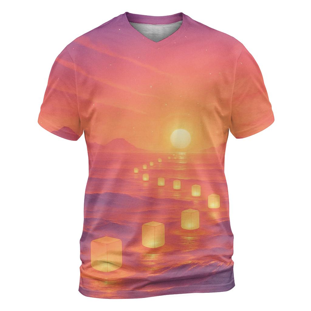 Lantern Tide At Coral Dusk personalized full print shirts