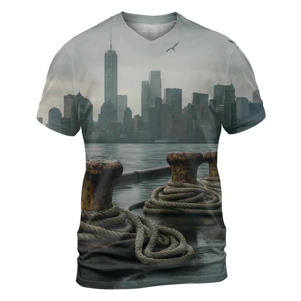 Red Hook Working Waterfront Looking To Lower Manhattan vibrant all-over design tees